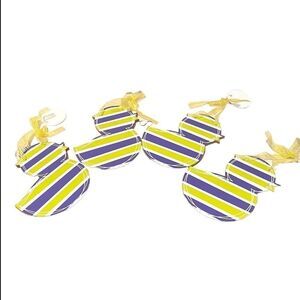 Set Of 4 Reversable Duck Ornaments Coasters Perfect For Easter NWT